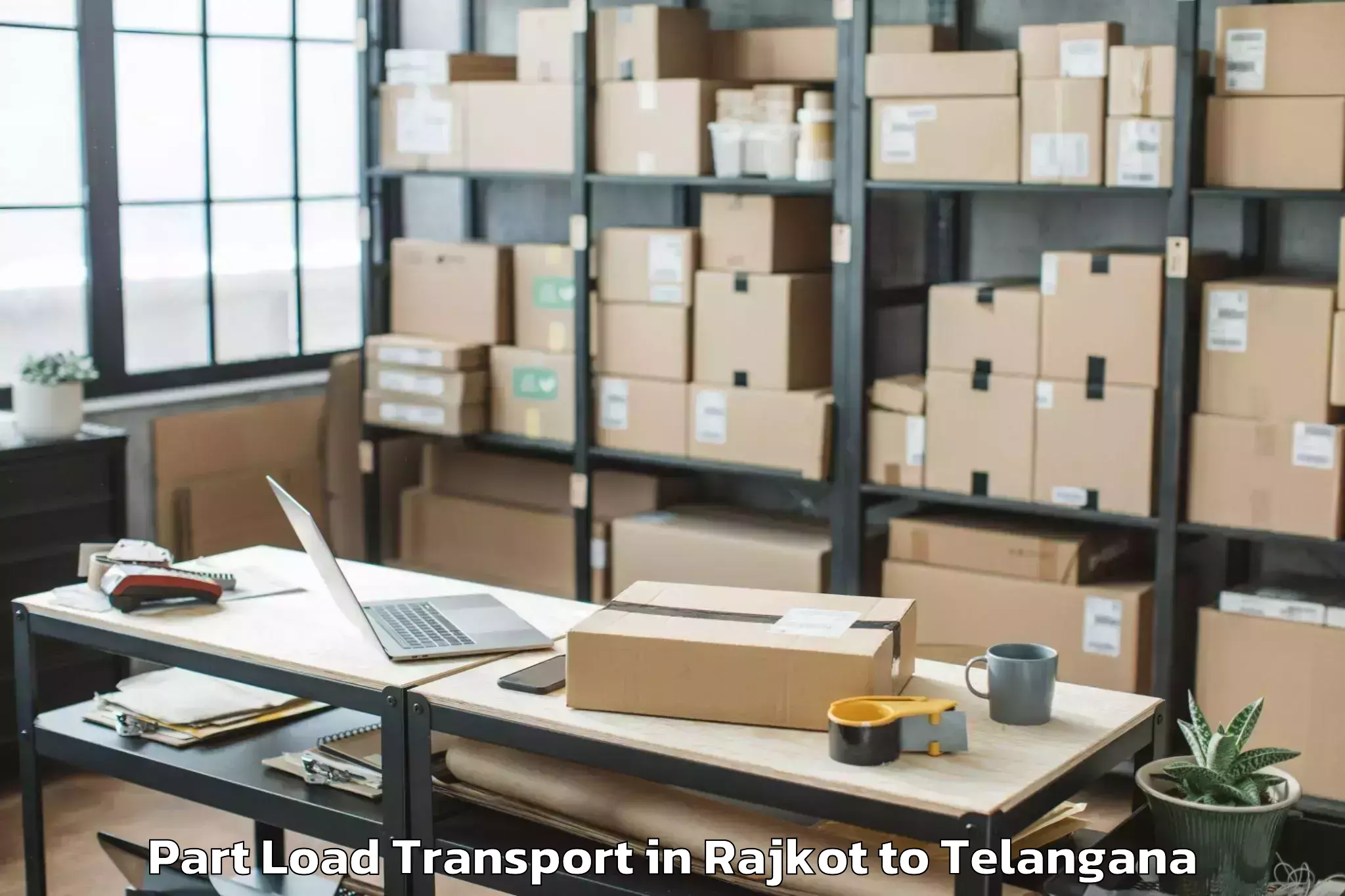 Book Rajkot to Metpally Part Load Transport Online